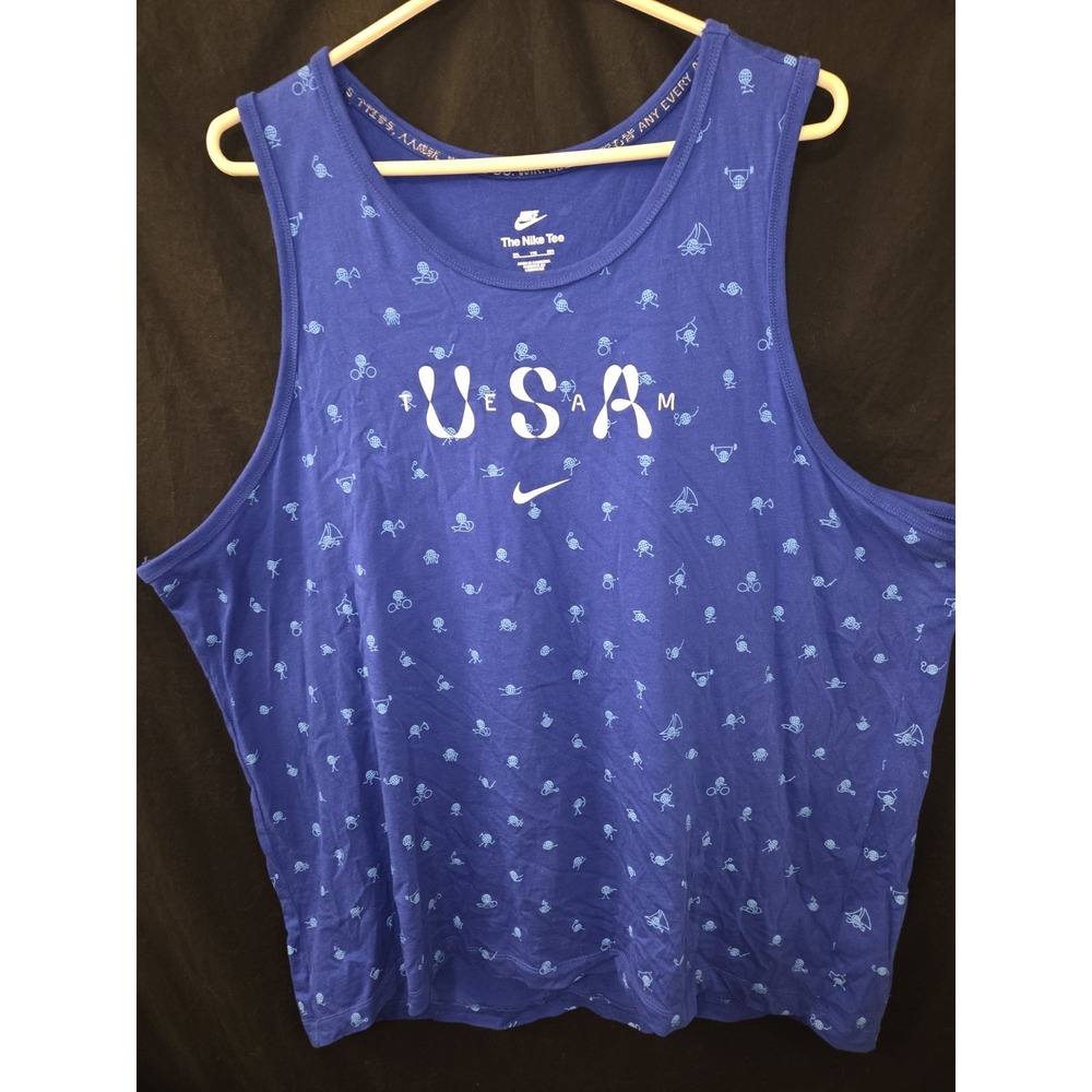 Nike Team USA Olympic Club Tank Top Vest Blue FN0879 Men's XXL NWOT